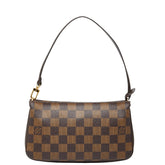 ルイ ヴィトン ダミエ ナヴォナ アクセサリーポーチ ハンドバッグ N51983 ブラウン PVC レザー レディース LOUIS VUITTON 【中古】